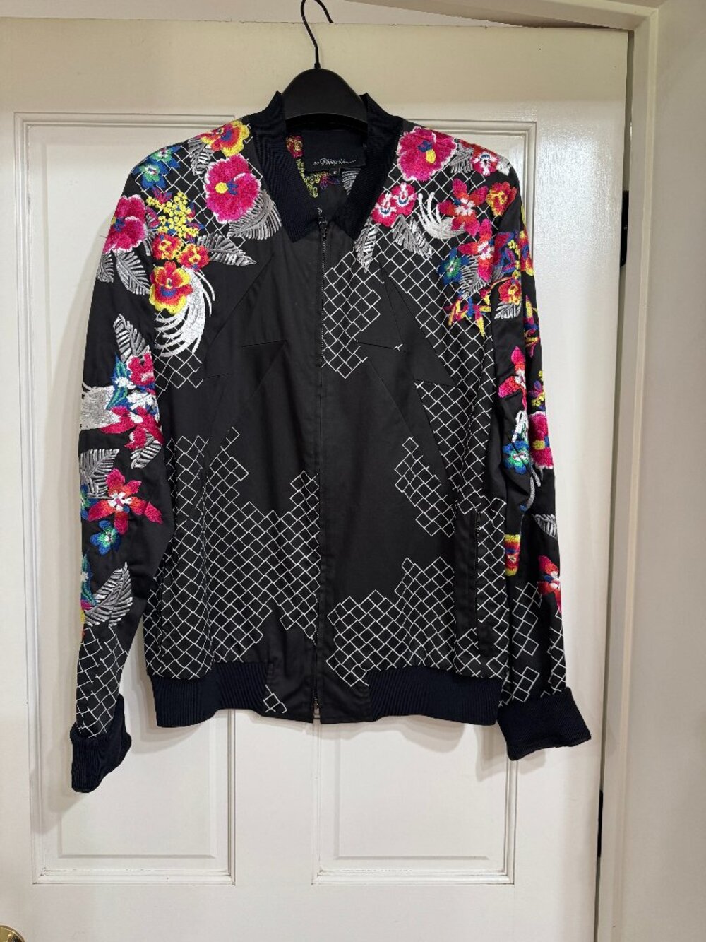 Colorful 3.1 Phillip Lim Floral Print Bomber Jacket sz M